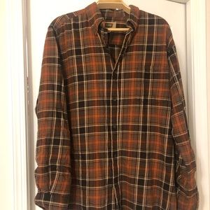 Men’s The Foundry brown and orange flannel